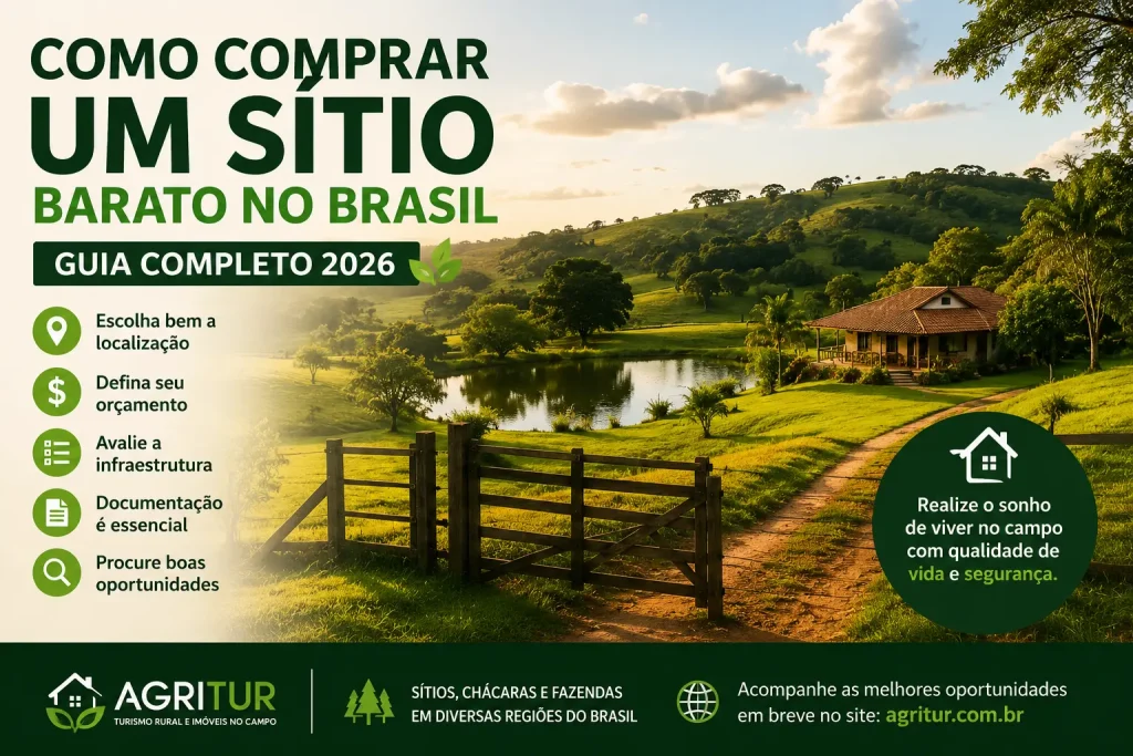 como comprar um sítio barato