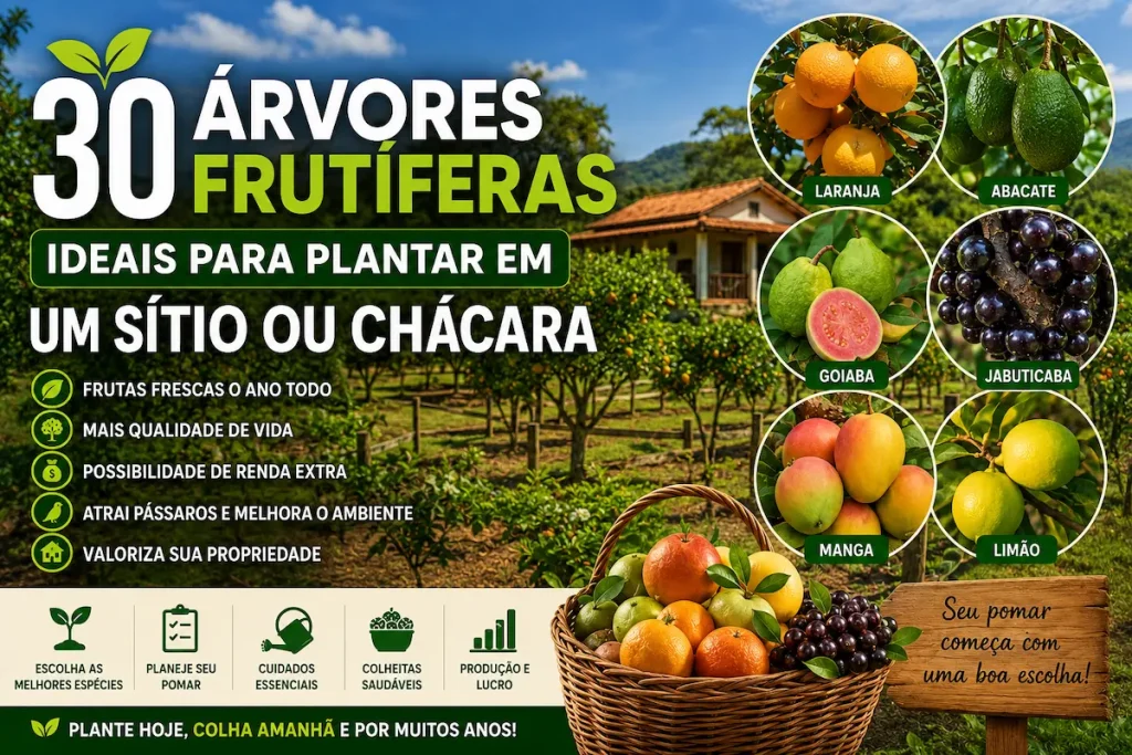 frutas frescas para seu sítio